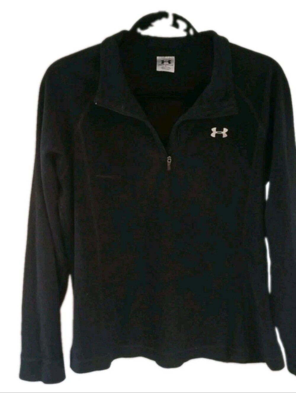 Under Armour Size XL Junior Jet Black Mock Neck Fleece Pull Over